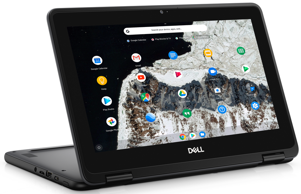 Dell 3100 2-in-1 11.6-inch Touchscreen Chromebook - Intel N4020 4GB RAM 32GB SSD Webcam ChromeOS AUE June 2029