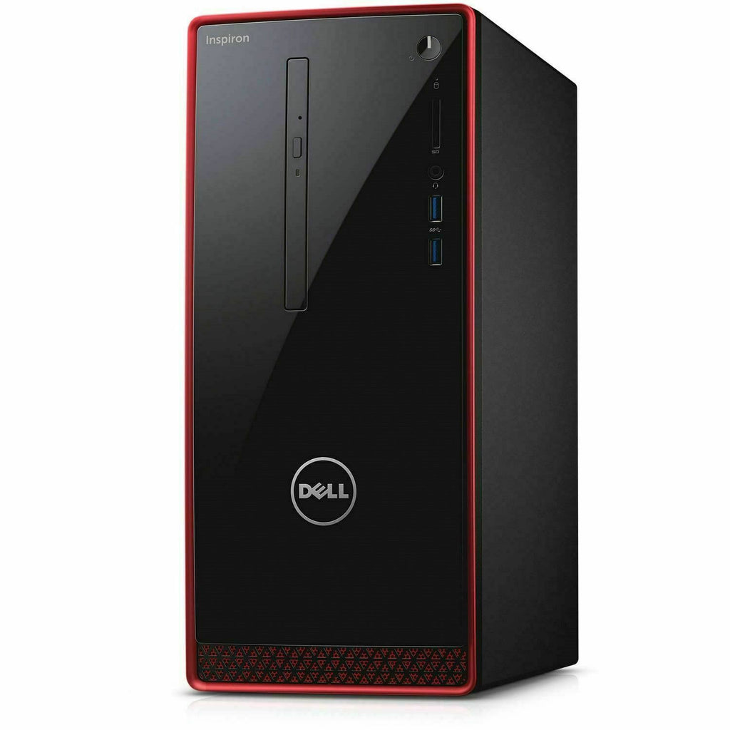 Dell Inspiron 3656 Mini-Tower - AMD A10-8700P 1.8GHz Processor (upto 3.2GHz), 8GB Memory, 240GB SSD, DVD Rom, 802.11 b/g/n WiFi, BT 4.0, Windows 10 Professional, Keyboard & Mouse - Coretek Computers