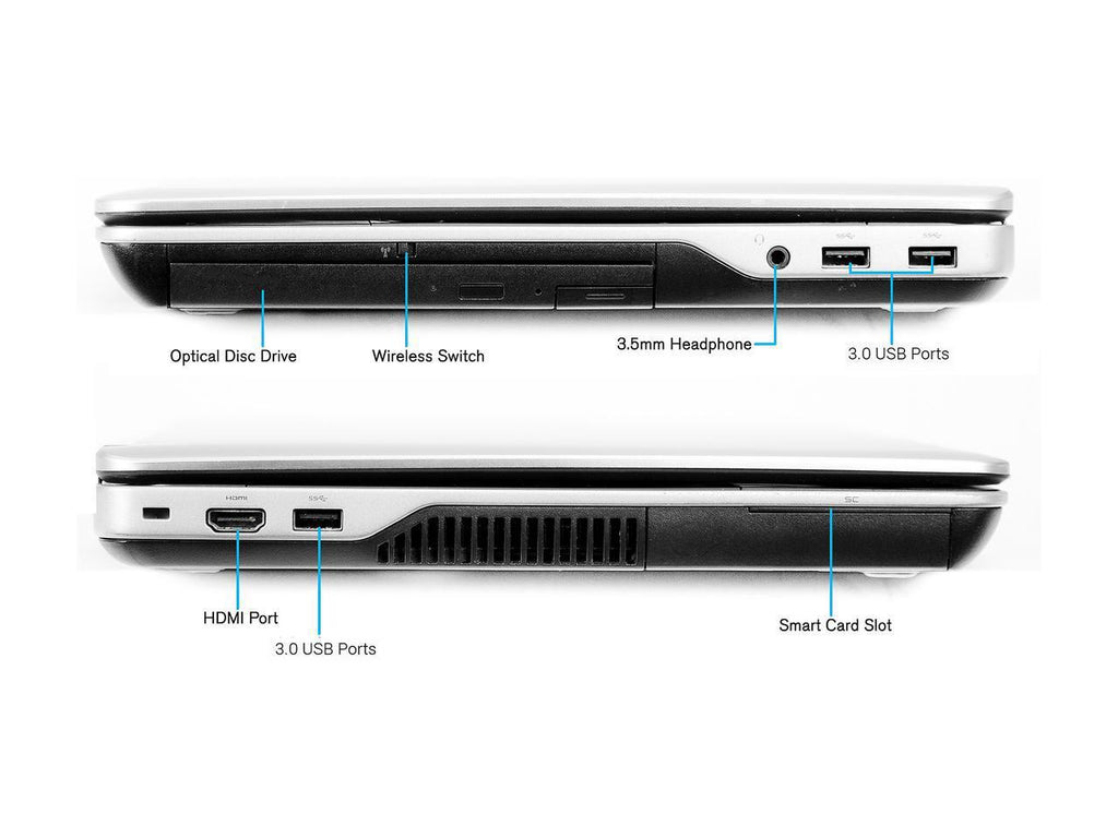 DELL E6540 15.6" Business Laptop - Grade A - 4th Gen Intel Core i5-4200M 2.50 GHz (turbo up to 3.10 GHz), 8 GB Memory, 240 GB SSD (New), DVD, Windows 10 Pro 64-Bit - Coretek Computers