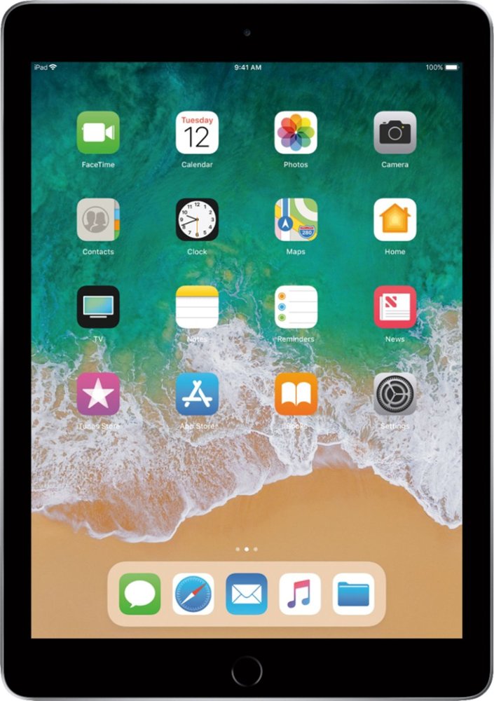 Apple iPad 9.7" (2017) 5th Gen 32GB MP2F2LL/A A1822 (Wi-Fi) Black/Space Gray - Coretek Computers