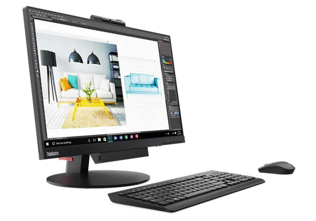 Lenovo AIO M710Q 23.8" IPS FHD TIO24D All-In-One Computer i5-7500T Quad 256GB SSD 8GB DDR4 WebCam WiFi Win 10 Pro