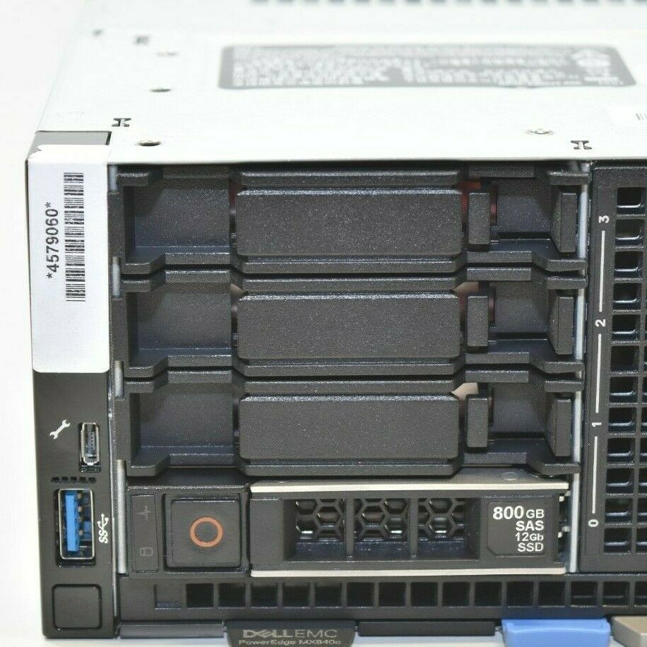Dell EMC PowerEdge MX840C Server - 4x Xeon Platinum 8168 Processors (96 Cores), 1536GB Memory, 800GB SAS SSD - Under Dell Warranty
