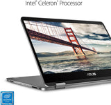 ASUS VivoBook Flip J401MA 14" 2-in-1 FHD Touch 1920x1080 Laptop - Intel Celeron N4000 1.1GHz 4GB LPDDR4 64GB eMMC WebCam Windows 10 Pro