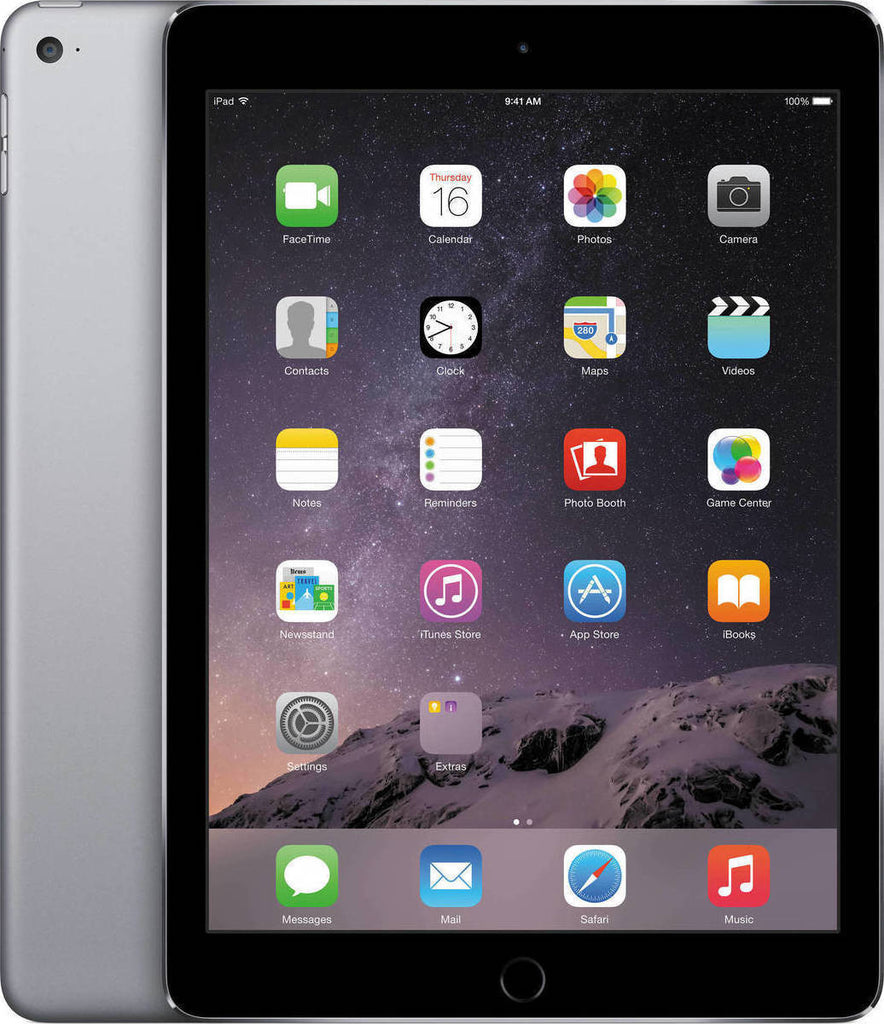 Apple iPad Air 2, 16GB, Wi-Fi, A1566 MGL12LL/A Space Gray - Coretek Computers