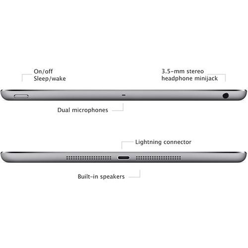 Apple iPad Air Tablet (9.7" Retina, Wi-Fi, 32GB) Space Gray A1474 MD786LL/A - Coretek Computers