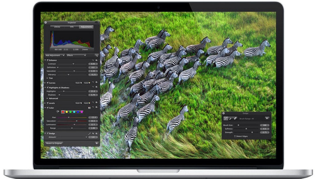 Apple MacBook Pro Retina 15-Inch "Core i7" 2.4GHz A1398 ME664LL/A 2013 8GB RAM 256GB SSD MacOS Mojave v10.14 - Coretek Computers