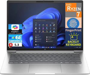 NEW - OPEN BOX HP ProBook 445 G11 Laptop 8-Core Ryzen 7-7735U 16GB RAM 256GB SSD 14" 1920x1200 FHD+ Win 11 Pro