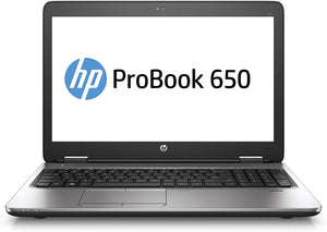 HP ProBook 650 G2 15.6" FHD Laptop - 6th gen Intel i5-6200U 2.30GHz 8GB RAM 240GB SSD Webcam Win 10 Pro - Coretek Computers