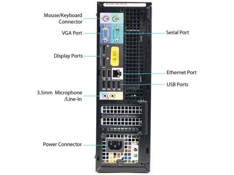 Dell OptiPlex 7010 SFF - 3.40GHz Intel Core i3, 8GB RAM, 128GB SSD, DVDRW, Win 10 Pro, Keyboard & Mouse - Coretek Computers