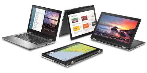 DELL Inspiron 13 7352 FHD 2-1 Laptop - Intel Core i7-5500U (upto 3.0GHz), 512GB SSD, 8GB RAM, WebCam, Win 10 Pro - Grade A - Coretek Computers