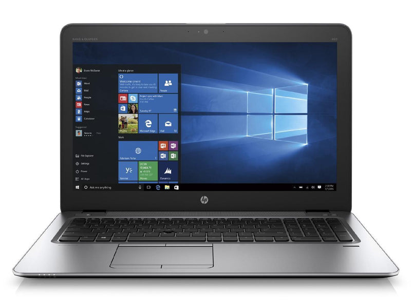 HP Elitebook 850 G3 15.6" FHD 1920x1080 Business Laptop - 6th gen Core i5-6200U 2.3GHz, 8GB RAM, 256GB SSD, WebCam, Windows 10 Pro - Coretek Computers