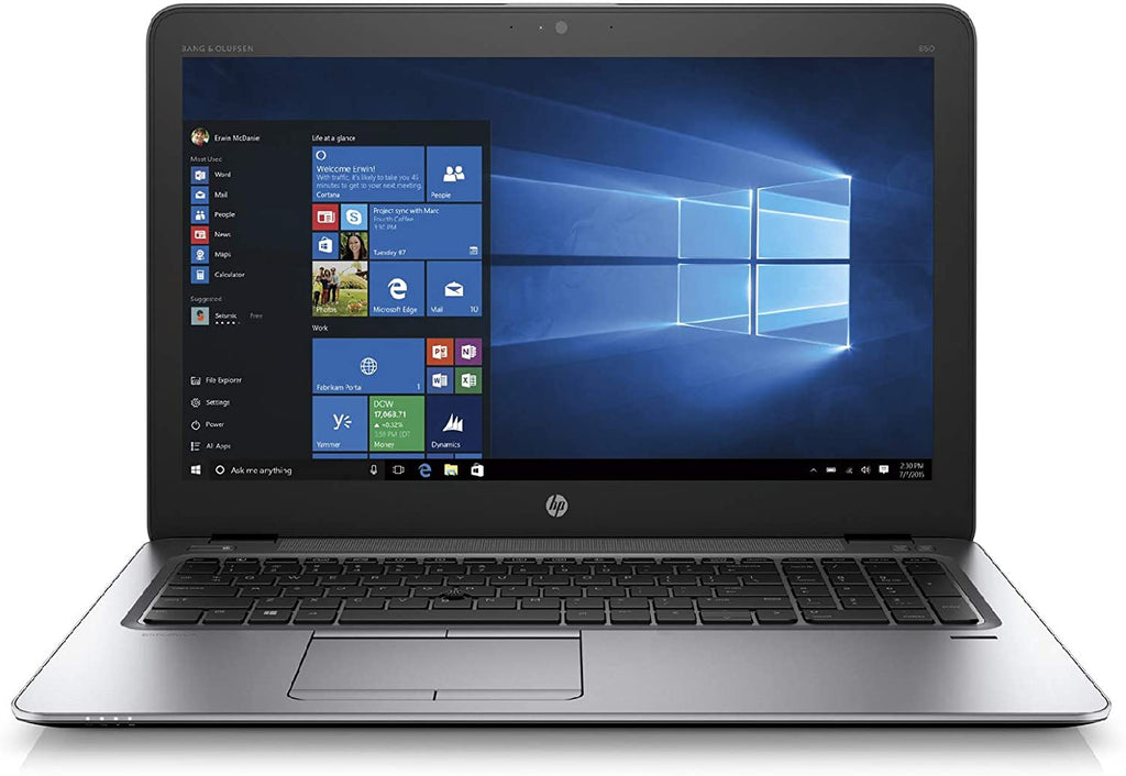 HP Elitebook 850 G3 15.6" FHD 1920x1080 Business Laptop - 6th gen Core i5-6200U 2.3GHz, 8GB RAM, 256GB SSD, WebCam, Windows 10 Pro - Coretek Computers