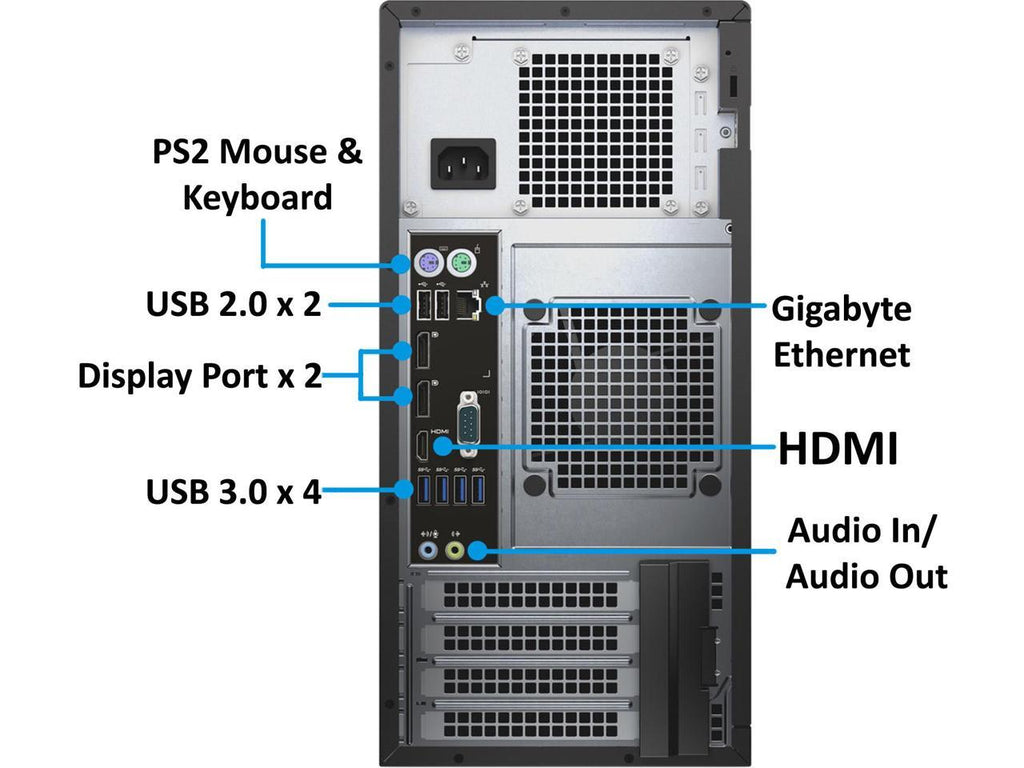 Dell Precision T3620 Workstation - Intel i7-7700 Quad Core upto 4.2GHz, USB 3.1, 4K HDMI, Display Port, Windows 10 Pro 64-bit, Keyboard & Mouse - Coretek Computers