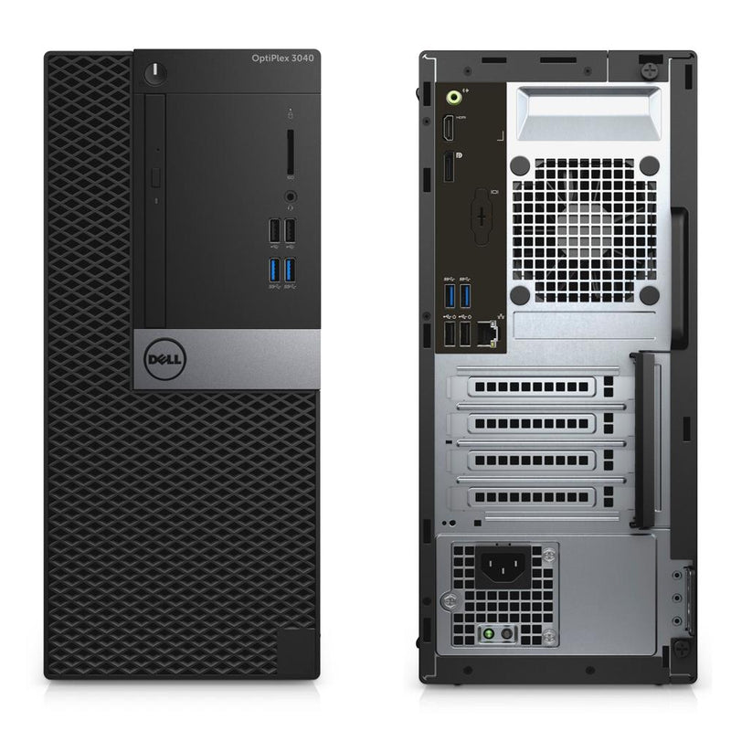 Dell OptiPlex 3040 Mini-Tower - 6th Gen Intel Core i5-6500 3.20GHz Quad Core Processor, 8GB Ram, 120GB SSD + 500GB HDD, WiFi, DVDRW, Windows 10 Pro, Keyboard-Mouse - Coretek Computers