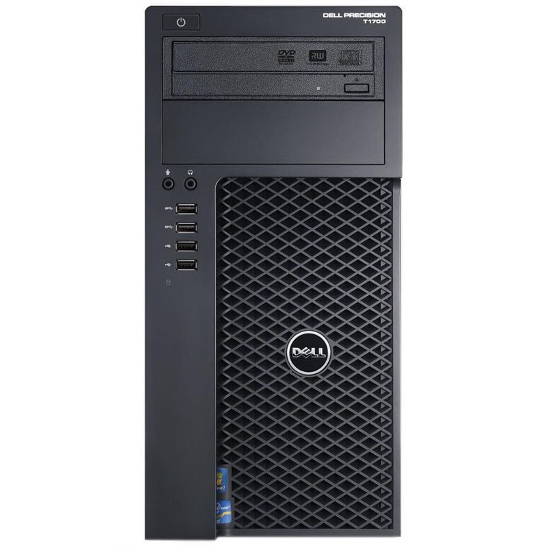 Dell Precision T1700 WorkStation - Intel Core i7-4790 Quad (upto 4.0GHz), 8GB RAM, 256GB SSD, Nvidia Quadro K2200 4GB, Win 10 Pro, Keyboard & Mouse - Coretek Computers