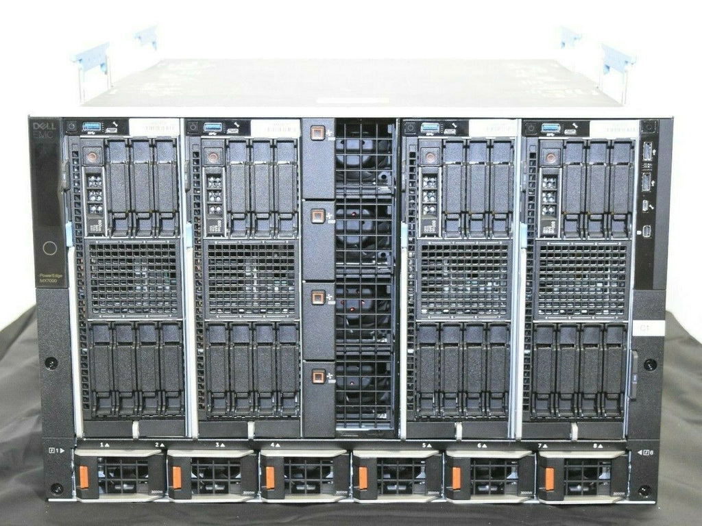 Dell PowerEdge MX7000 Chassis with 4x PowerEdge MX840c Blade servers (4x MX840c 4x Xeon Platinum 8168 2.70GHz - 4x 800GB SSD - 4x 1.5TB RAM)