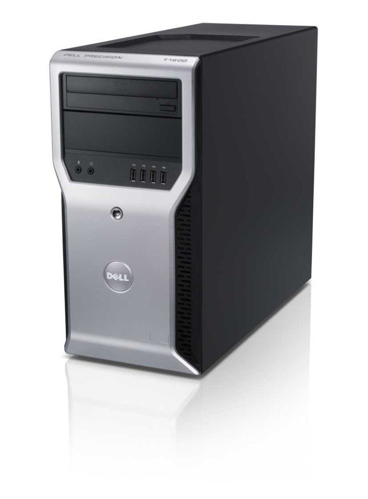 Dell Precision T1600 Workstation - Intel Xeon 3.1GHz Quad Core Processor E3-1225 (up to 3.4GHz), 8GB DDR3, 120GB SSD + 500GB HDD, DVD, Intel HD Graphics P3000, Windows 10 Professional, Keyboard/Mouse - Coretek Computers