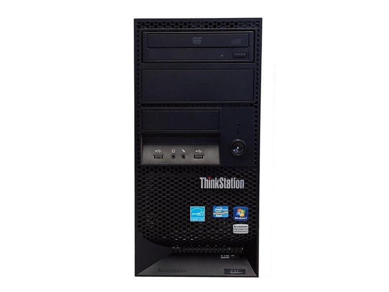 Lenovo ThinkStation E31 M2552 Workstation - Xeon E3-1225 v2 3.20GHz Quad Core Processor, 16GB DDR3 Ram, 1TB HDD, NVIDIA Quadro 2000 1GB Professional Video Card, Windows 10 Pro 64-bit - Coretek Computers