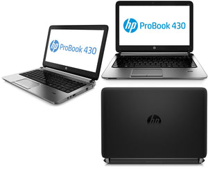 HP ProBook 430 G1 13.3" Laptop - Intel Core i3-4010U 8GB RAM 128GB SSD WebCam Windows 10 Pro - Coretek Computers