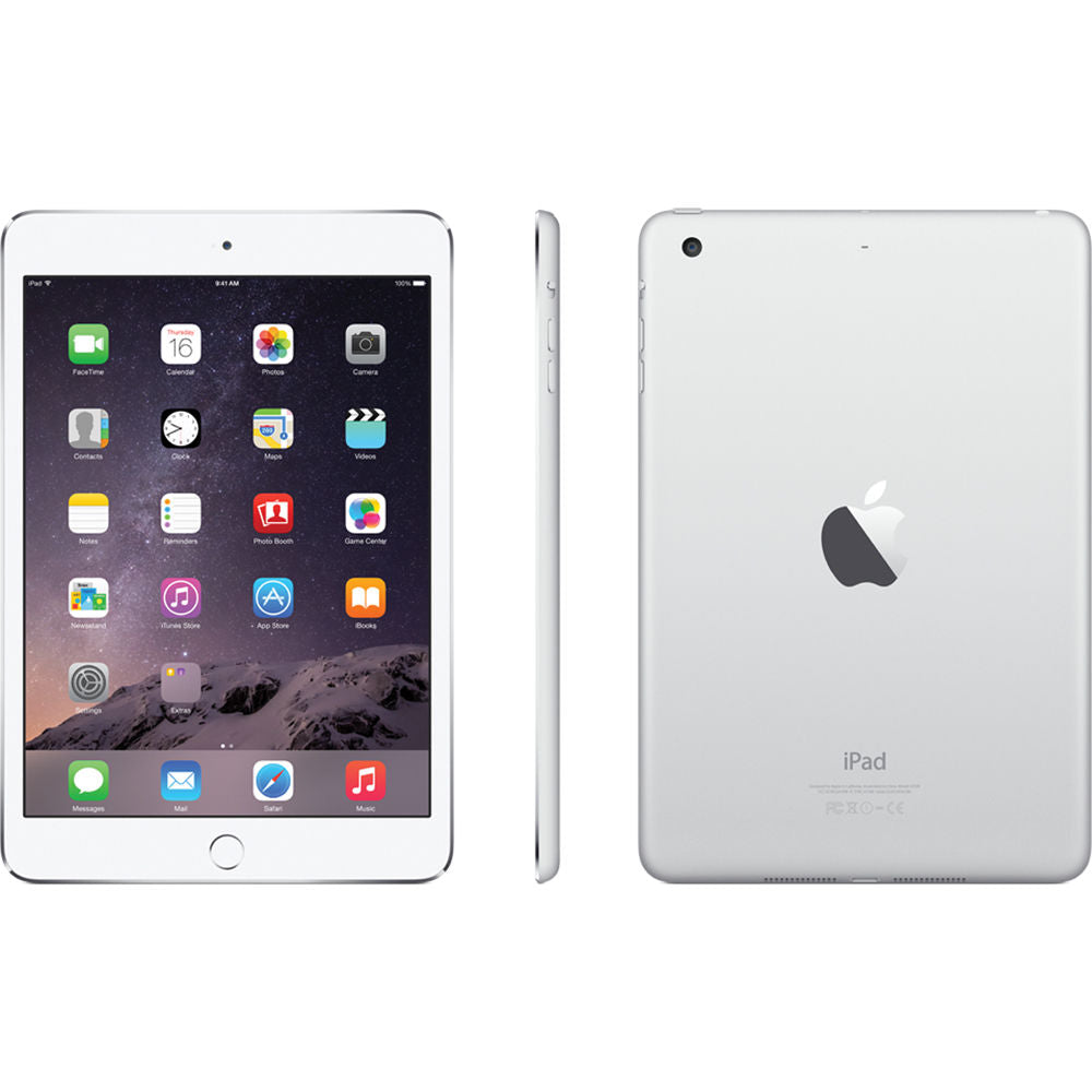 Apple iPad mini 3 Wi-Fi 64GB - Silver/White MGGT2LL/A A1599