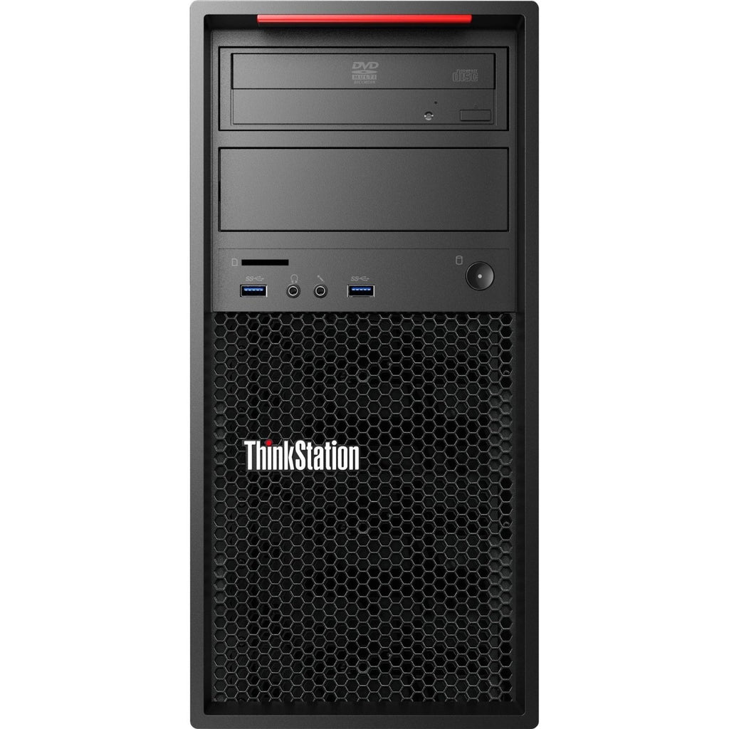 Lenovo ThinkStation P300 MT Workstation - Xeon E3-1226 v3 3.3GHz 4-Cores, 8GB DDR3, 240GB SSD + 1TB HDD, nVidia Quadro K600, DVDRW, Windows 10 Pro, Keyboard & Mouse - Coretek Computers