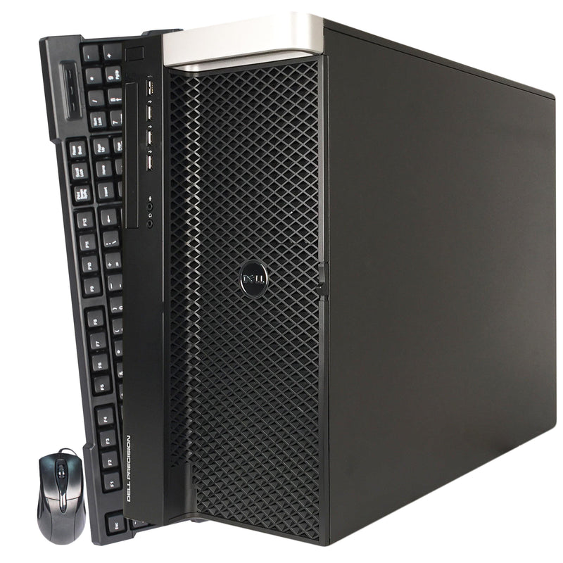 Dell Precision T7610 Workstation - 2x Intel® Xeon® Processors E5-2630 v2 15M Cache, 2.60 GHz, 12-Cores, 64GB RAM, 2x 2TB HDDs, nVidia Quadro K5000 4GB, DVDRW, Windows 10 Pro x64, Keyboard & Mouse - Coretek Computers
