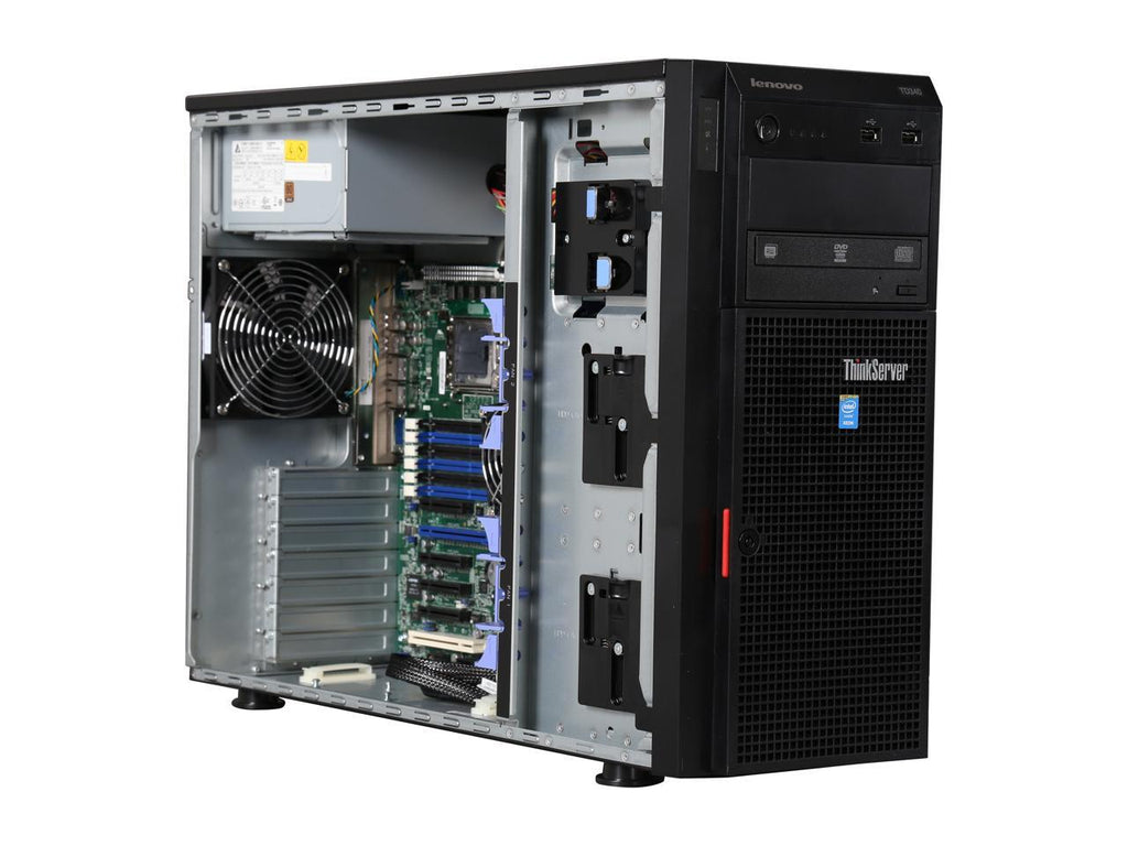 Lenovo ThinkServer TD340 Tower Server - 2x Intel Xeon E5-2407 v2 Processors, 500GB HDD, Ubuntu Linux 20.04