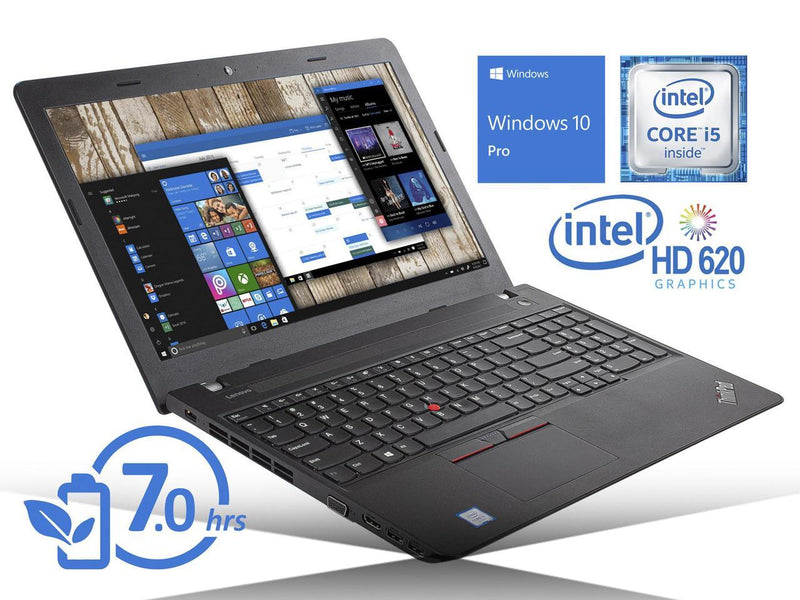 Lenovo ThinkPad E570 15.6" FHD Notebook Intel Core i5-7200U 8GB RAM 256GB SSD WebCam Win 10 Pro