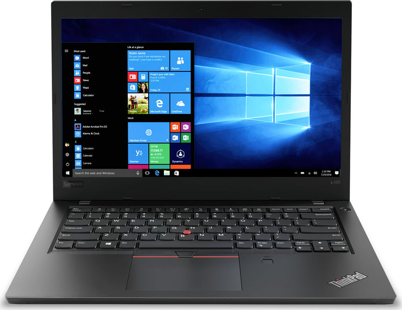 Lenovo ThinkPad L480 14" Laptop Intel Core i5-8250U 256GB SSD Webcam Win 10 Pro