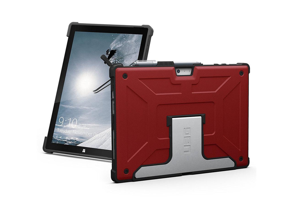 NEW UAG Microsoft Surface Pro (2017) & Surface Pro 4 Feather-Light Rugged [MAGMA] Aluminum Stand Military Drop Tested Case - Red