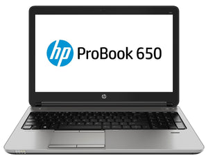 HP ProBook 650 G1 15.6" Laptop Core i3-4030U 1.9GHz, 8GB Ram, 120GB SSD, Webcam, Win 10 Pro - Coretek Computers