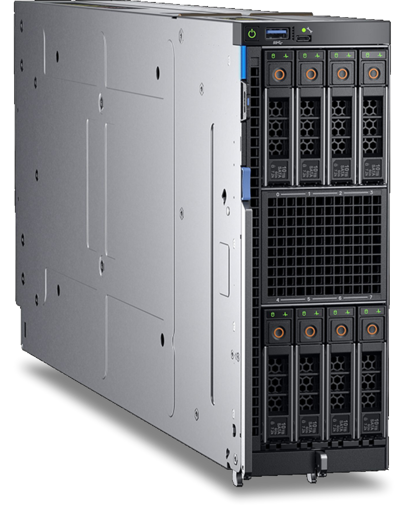 Dell EMC PowerEdge MX840C Server - 4x Xeon Platinum 8168 Processors (96 Cores), 1536GB Memory, 800GB SAS SSD - Under Dell Warranty